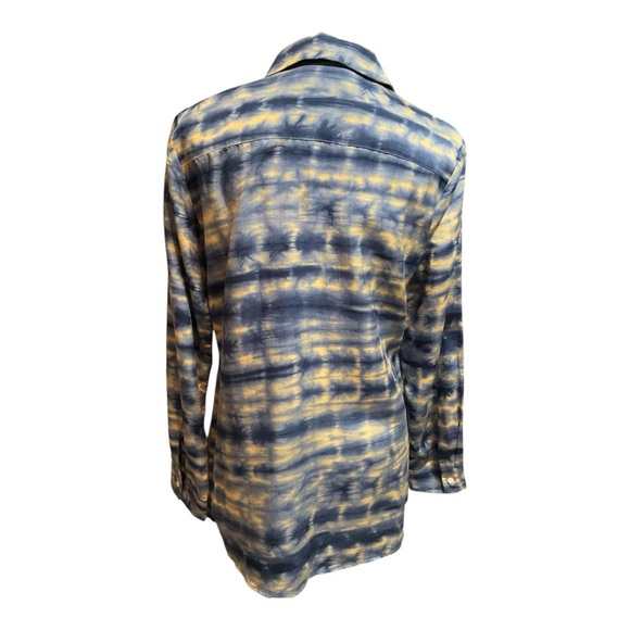 J McLaughlin Lois Tie-Dye Button-Up Shirt Ladies Size M - Picture 4 of 7